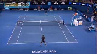 DjokovicWawrinka 32 Match Point Australian Open 2013 Amazing [upl. by Godber]