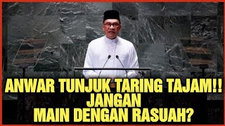 ANWAR TUNJUK TARING TAJAM JANGAN MAIN DENGAN RASUAH [upl. by Barthol]