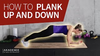 How to Plank Up and Down  Military Plank Plank Varianten [upl. by Mccormac]