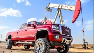 2015 GMC Sierra Denali Long bed lifted on a 7quot FTS Suspension lift 22 by 12 Fuels Salinas [upl. by Katey]