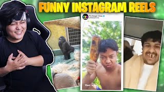 JUNIOR REACTS TO FUNNIEST INSTAGRAM REELS EVER 🤣 Ft HARAAMI RohitGurungJeremy KattaRajaa [upl. by Horodko515]