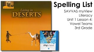 SAVVAS MyView Literacy Spelling Unit 1 Lesson 4  3rd Grade [upl. by Ellwood501]