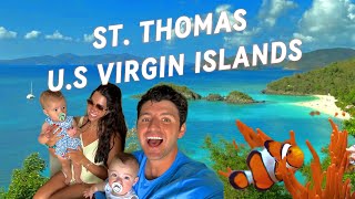 2024 US Virgin Islands Vlog with twins under 1 vacation fyp explore snorkeling [upl. by Shank498]