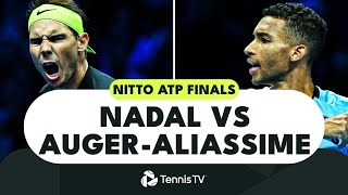 Rafael Nadal Battles Felix AugerAliassime  Nitto ATP Finals 2022 Highlights [upl. by Eednac]