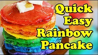 Pancake Recipes  Easy Peasy Choco chip Rainbow Pancake [upl. by Nanam866]