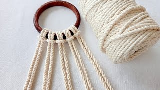 Macrame  Diy Simple Wall Hanging Decor  Macrame Tutorial Easy And Fast [upl. by Garnette]