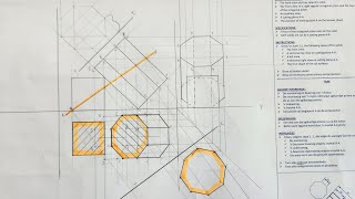 How to draw a Solid Geometry with Sectional Left View and True Shape  HSE  Page 66  Grade 11 [upl. by Giacamo951]