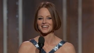 Jodie Fosters Golden Globes Speech Surprisingly Personal for Private Actress [upl. by Belayneh323]