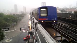 HD Metrô de São Paulo  Linha 1 Azul  Estação Parada Inglesa em Dia de Forte Chuva Parte 1 [upl. by Phira]