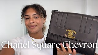 Chanel Square Chevron Bag Review [upl. by Hceicjow501]