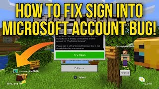 Minecraft BEDROCK EDITION  HOW TO FIX SIGN INTO MICROSOFT ACCOUNT BUG  PS4 Bedrock Edition [upl. by Halfon]