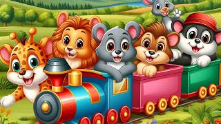 Le train est chargé danimaux mignons  Comptines pour enfants [upl. by Khajeh]