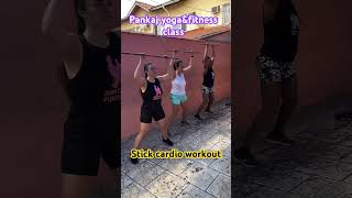 Stick cardio workout fitness shorts youtubeshorts sticks [upl. by Ejrog391]