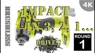 Ryobi Brushless Impact Driver Driving  P238 1 of 2 in 4K [upl. by Domel]