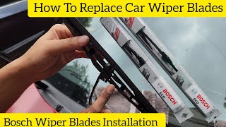 Bosch ECO Wiper Blade Installation  How to Replace Wiper Blades  Complete Process Shown [upl. by Sammie]