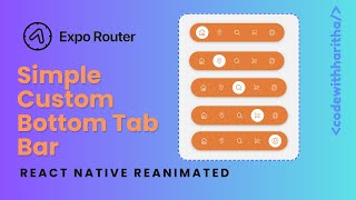 Simple custom bottom tab bar with React native reanimated [upl. by Mharba]