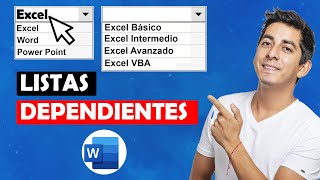 🔵 Lista Desplegable Dependiente en Microsoft WORD  Formulario Rellenable [upl. by Nojram]