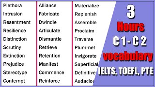 3 Hours of C1 and C2 Cambridge Advanced Vocabulary for IELTS TOEFL and PTE [upl. by Columbine487]