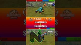 SEGNOSAURUS VS SEGNOSUCHUS  JURASSIC WORLD THE GAME [upl. by Kriss]