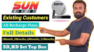 Sun Direct DTH All Recharge Plans Full Details in Telugu  Sun Direct Recharge Plans List in Telugu [upl. by Folberth]