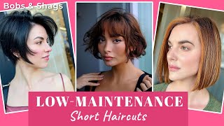 10 LowMaintenance Short Haircuts Bobs and Shags [upl. by Chicoine800]