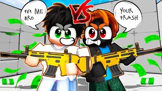 ROBLOX RIVALS  I CHALLENGE TOXIC PLAYER TO A 100 DOLLARS 1V1 [upl. by Eduam]