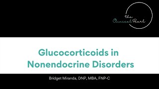 Glucocorticoids in Nonendocrine Disorders  Pharmacology [upl. by Petr]