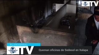 Atacan oficinas de la Sedesol en Veracruz [upl. by Akienat668]