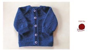 Babyjacke stricken Schritt für Schritt andere Größen siehe Infobox [upl. by Licha]