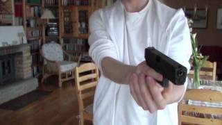 Glock 21  SLOW MOTION Shell ejecting Sony HDRSR10 [upl. by Ardath]