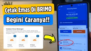 Cara Cetak Fisik Emas di BRIMO  Langsung di Aplikasi [upl. by Ymeraj658]