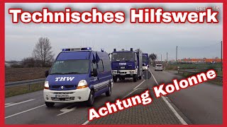 🚨Kolonnenfahrt THW Halle Saale mit 12 Fahrzeugen🚨 [upl. by Colston816]