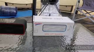 Review of the Musky mini Hifi bluetooth speaker [upl. by Afatsom561]