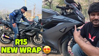 R15S ko wrap karva Diya aur kya hee mast lg Rahi hai 😍 [upl. by Idell270]