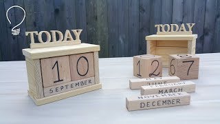 Wooden Perpetual Calendar  How Does it Work [upl. by Yllek]