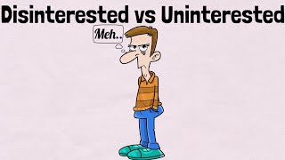 Disinterested vs Uninterested  English Speaking Practice [upl. by Ado]