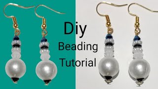 How To Make Earrings With Beads  Diy Beading Tutorial [upl. by Aenal]