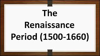 The Renaissance period  History of English Literature  Explanation [upl. by Samid]