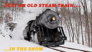 Just an old steam train in the snow [upl. by Areic]