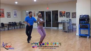 DAHANA 1ST KOMPA DANCE CLASS BEGINNER LEVEL  WITH CLAUDEL  KONPA HAITI ZOUK DANCE AYITI [upl. by Rame720]