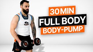 30Minute AtHome Strength Training Workout  BODYPUMP [upl. by Wallache836]