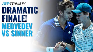 DRAMATIC Finale to Daniil Medvedev vs Jannik Sinner Thriller  Nitto ATP Finals 2021 Highlights [upl. by Iramaj]