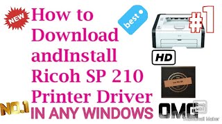 how to install ricoh printer drivershow to install ricoh sp 210 printer Earth Technology [upl. by Grimonia]