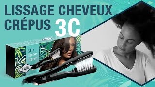 LISSAGE  TEST sur cheveux 3C de la Brosse Vapeur Nadéla [upl. by Alleris]