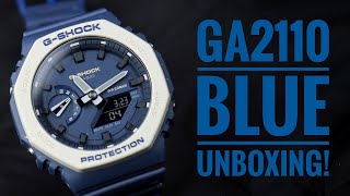 GShock GA2110 Blue Unboxing [upl. by Carnes938]