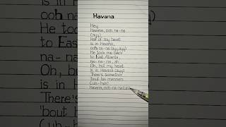 Havana Lyrics Song by Camila Cabello havana lyrics camilacabello [upl. by Deeyn]