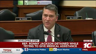 VIDEO Ronny Jackson ‘briefly detained’ while helping teenager with medical emergency [upl. by Egroej]