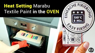 Heat Setting Textile Paint in the Oven and the Result After Washing Marabu Textile Paint [upl. by Jansson]