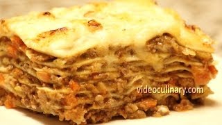 Homemade Lasagna Recipe from Scratch  Video Culinary [upl. by Ardnait597]