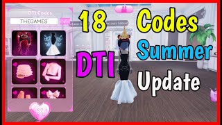 DRESS TO IMPRESS CODES AUGUST 2024  DTI Codes SUMMER UPDATE  Roblox [upl. by Angy290]